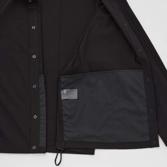 π€ Uniqlo x Theory Stretch Shirt Jacket | Size L | Black π€ - Picture 8 of 9